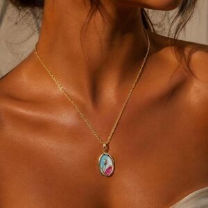 Flower necklace D122
